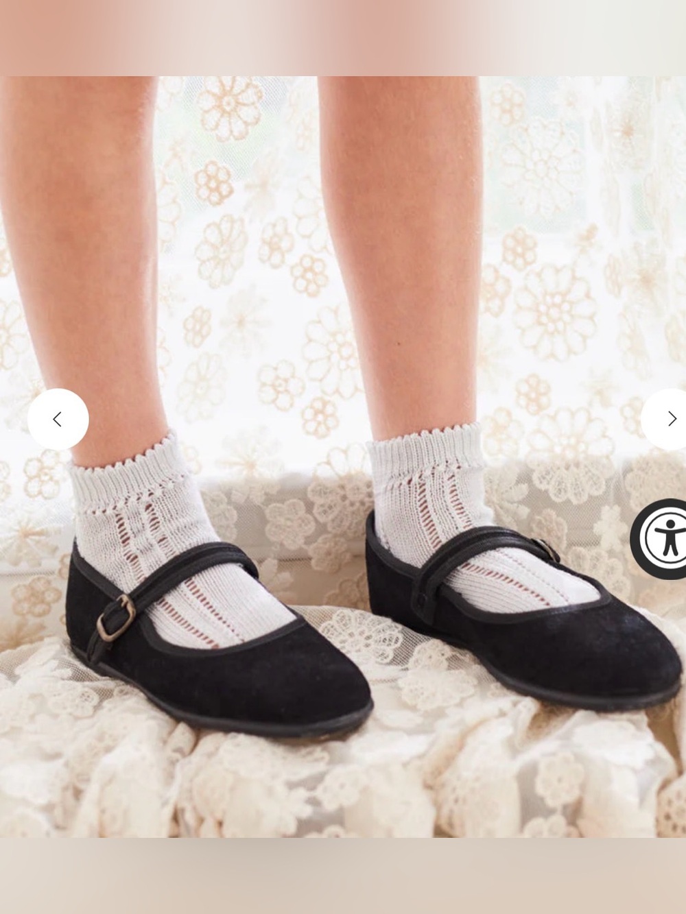 KIDS La Coqueta Black Mary Jane Shoes